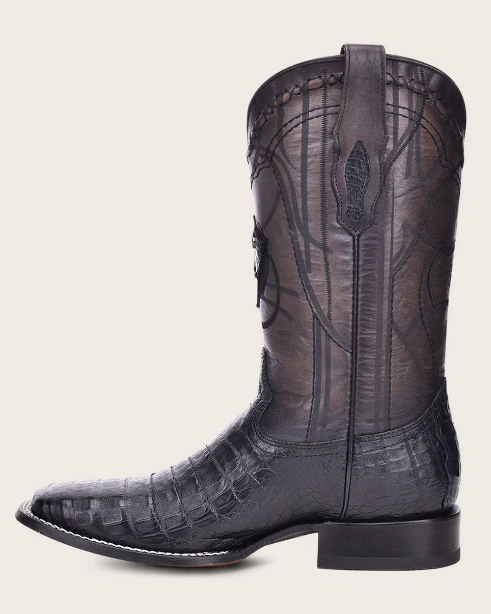 Cuadra Men CU678 Caiman Belly Black Square Toe