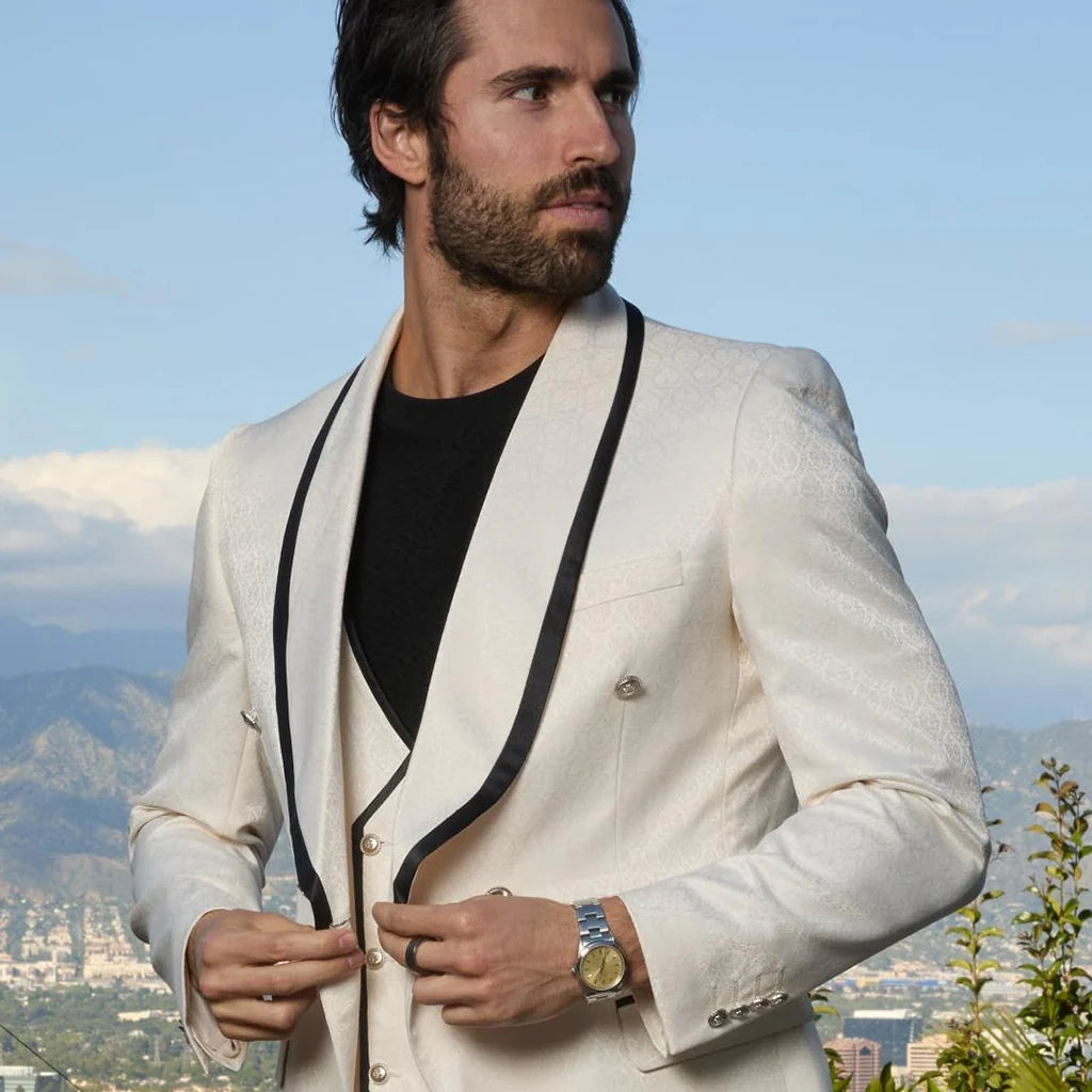 Platini Saco y Chaleco White Embroidery BLV11320