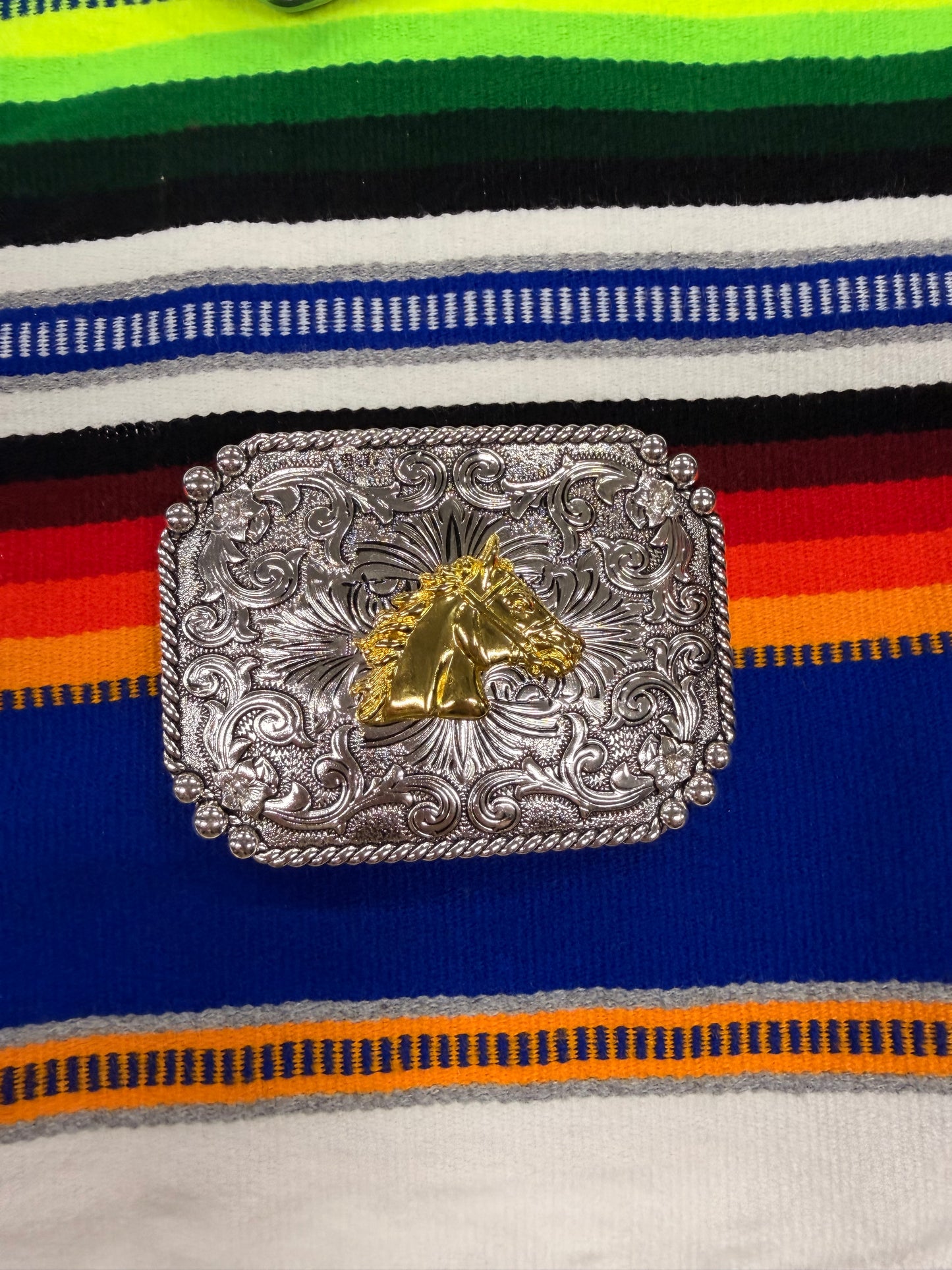 Square Buckle Horse Head
