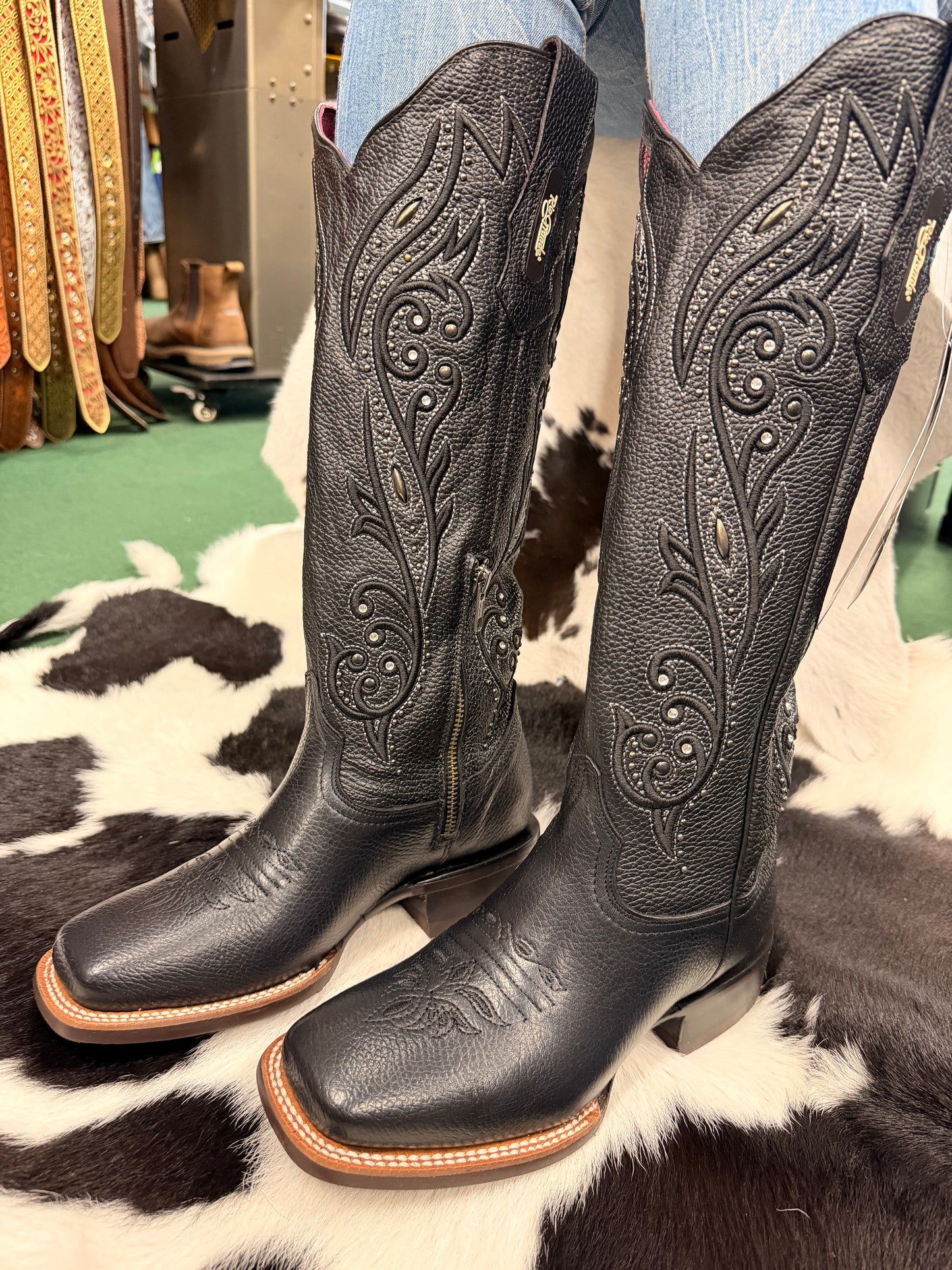 Rio Grande Women Tall Black Boot Gardenia