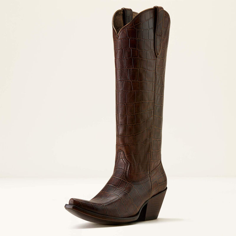 Ariat 10061831 Casanova X Toe- Espresso Croc Print