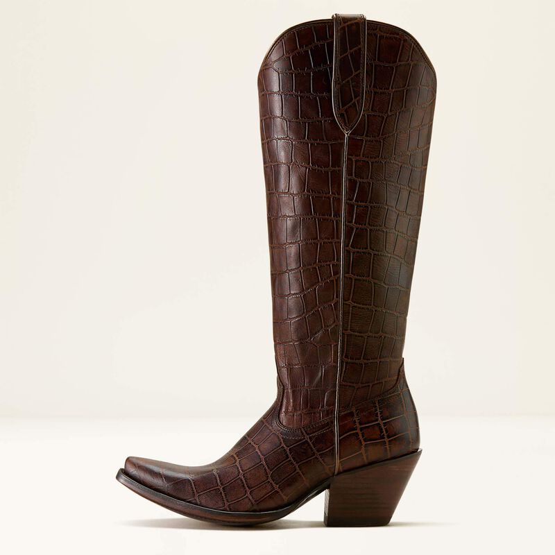Ariat 10061831 Casanova X Toe- Espresso Croc Print
