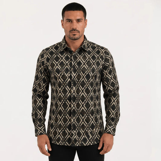 Platini Men Shirt Geometric Paisley