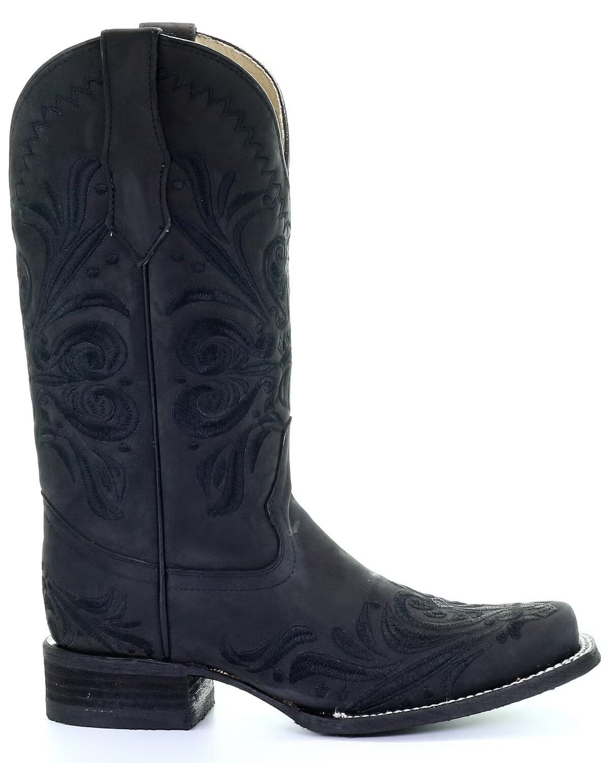 Corral Women L5464 Embroidery Black Square Toe