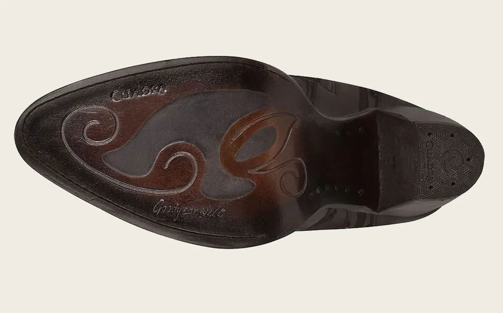 Cuadra Ladies Chocolate Embroidery Round Toe CU583