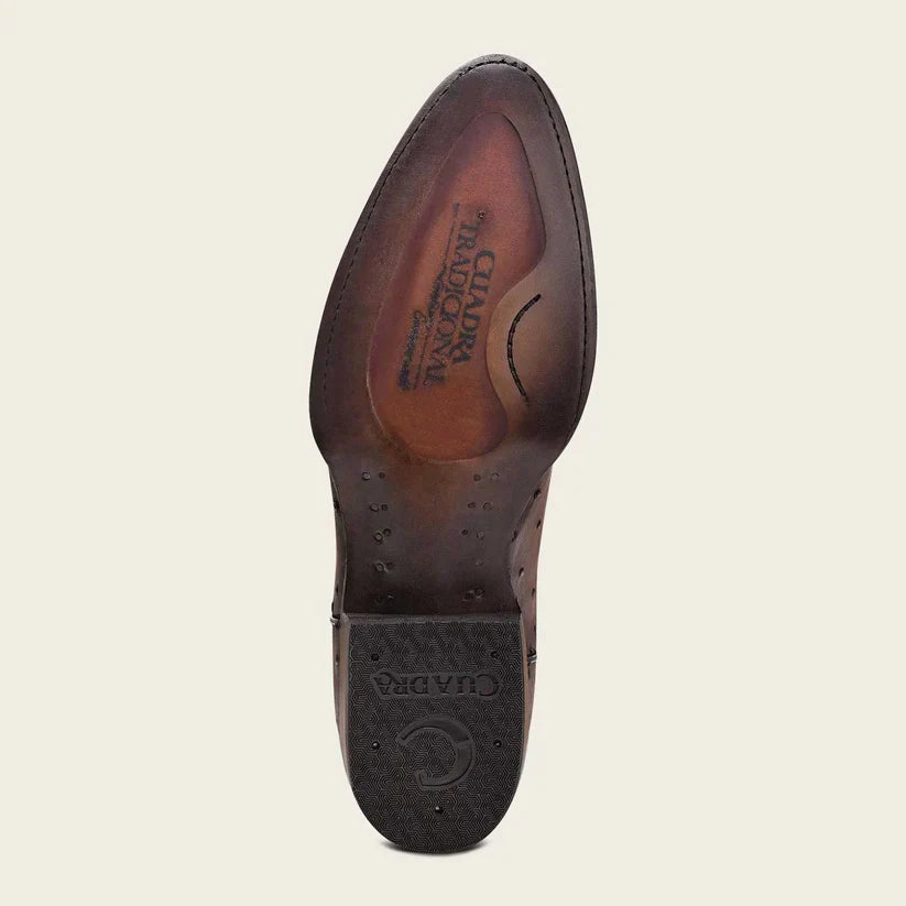 Cuadra Men CU303 Avestruz Moroni Castano Round Toe