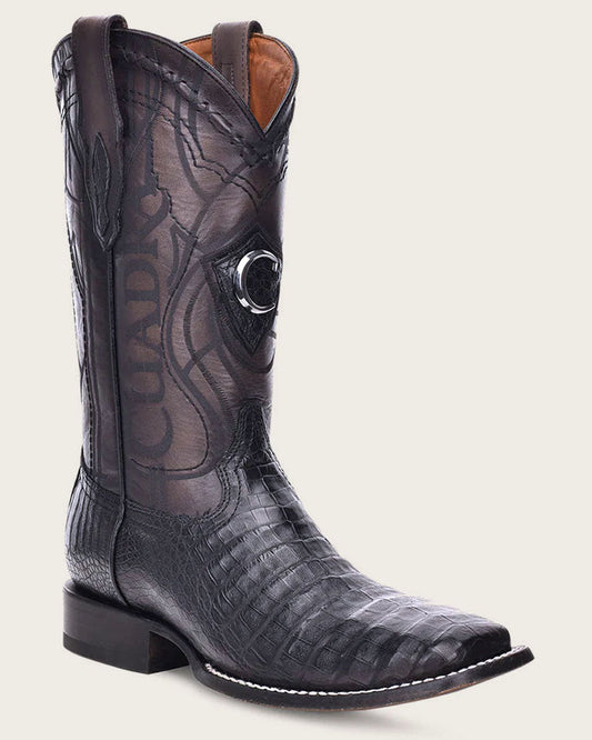 Cuadra Men CU678 Caiman Belly Black Square Toe