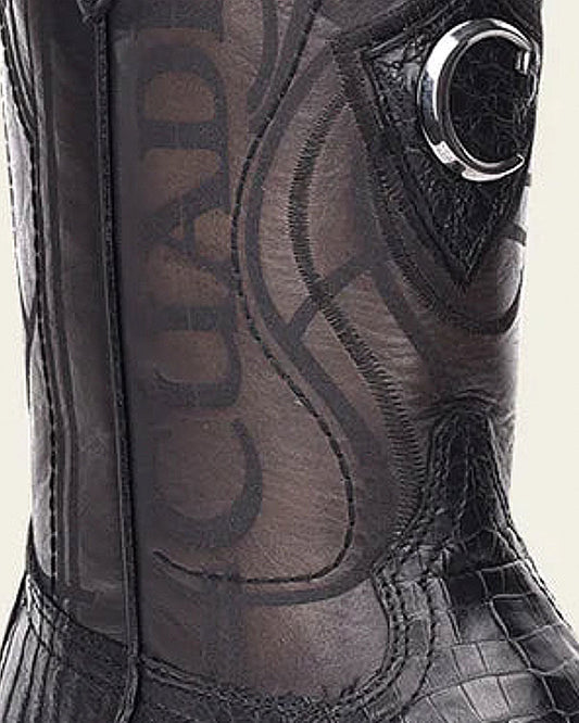 Cuadra Men CU678 Caiman Belly Black Square Toe