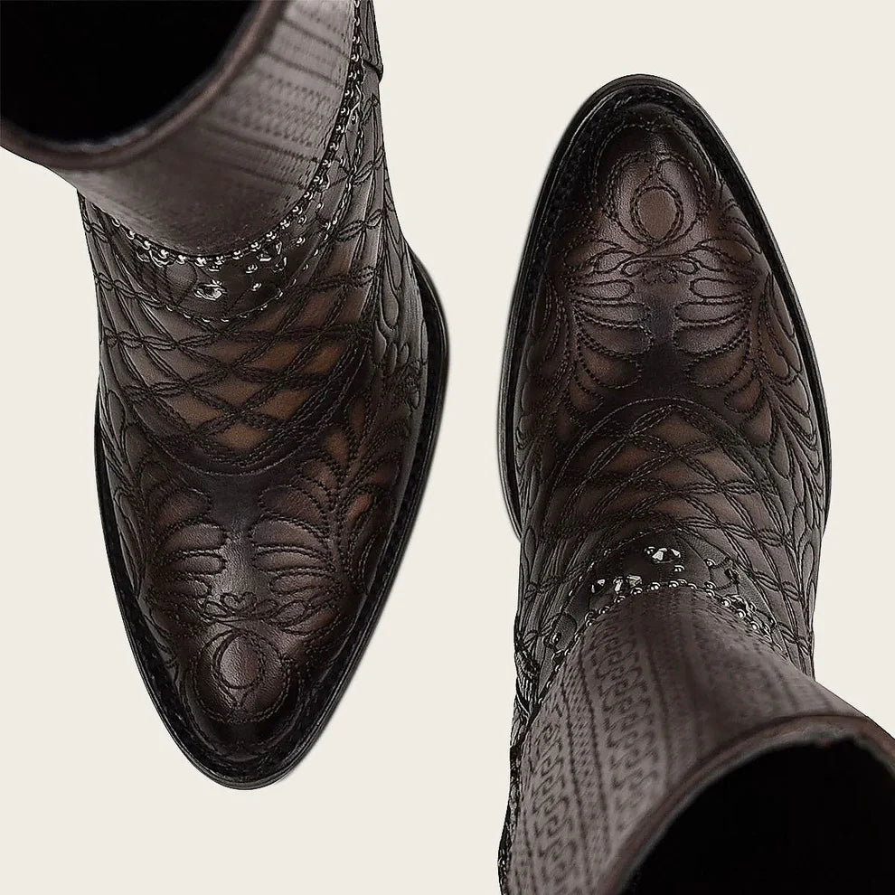 Cuadra Ladies CU584 Chocolate Brown/Black Studs