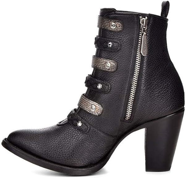 Cuadra Ladies 3F38RS Swarovski Crystals, Embroidery and Zipper Black