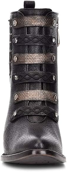 Cuadra Ladies 3F38RS Swarovski Crystals, Embroidery and Zipper Black