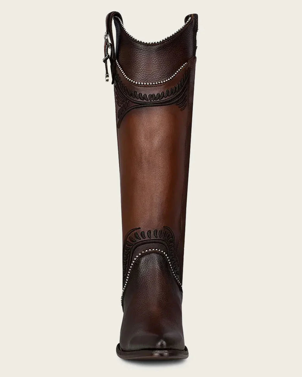 Cuadra Ladies Chocolate Embroidery Round Toe CU583