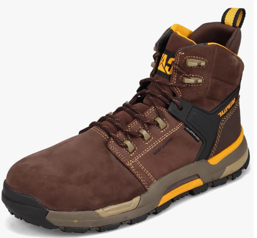CAT P91230 Mens Edge Comp Toe Wp Nt Work Safety Industrial Boots Brown Leather