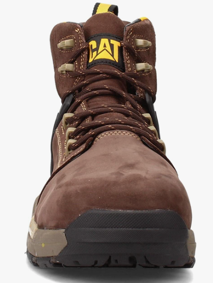 CAT P91230 Mens Edge Comp Toe Wp Nt Work Safety Industrial Boots Brown Leather