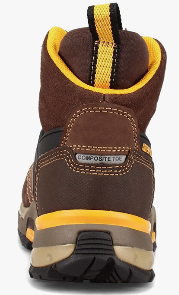 CAT P91230 Mens Edge Comp Toe Wp Nt Work Safety Industrial Boots Brown Leather