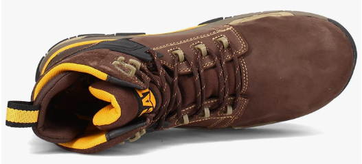 CAT P91230 Mens Edge Comp Toe Wp Nt Work Safety Industrial Boots Brown Leather