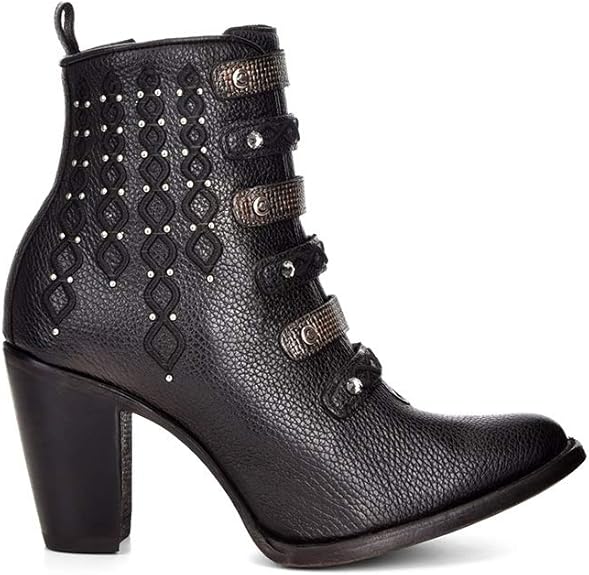 Cuadra Ladies 3F38RS Swarovski Crystals, Embroidery and Zipper Black