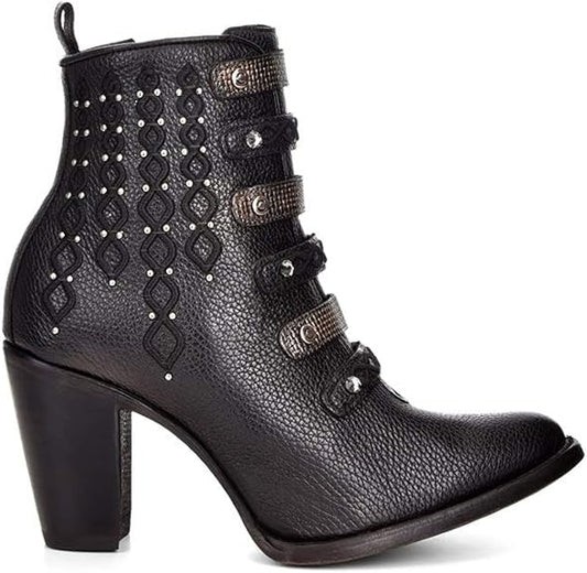 Cuadra Ladies 3F38RS Swarovski Crystals, Embroidery and Zipper Black