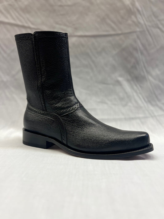 Los Altos Exotic Black Deer Dress Boot