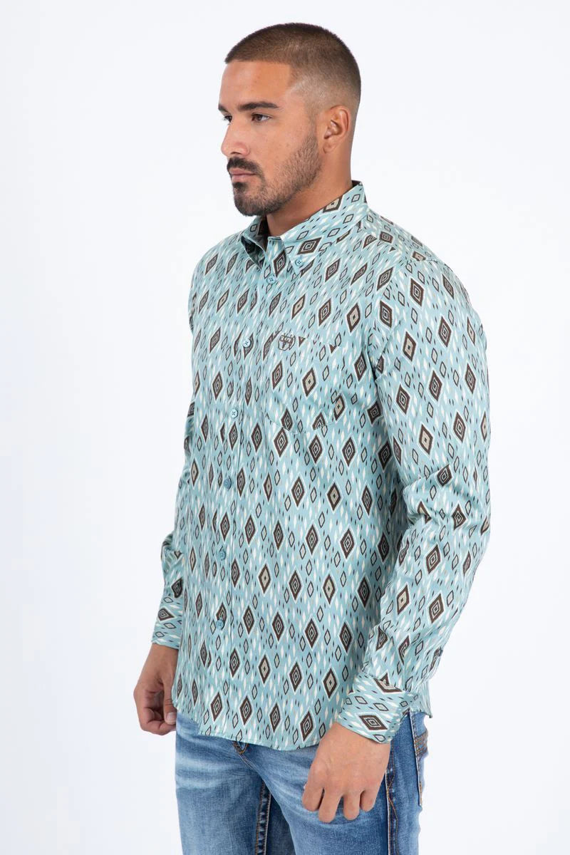 Platini Men Shirt Aztec Teal