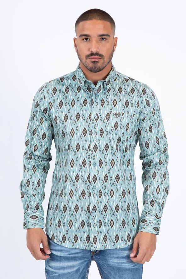 Platini Men Shirt Aztec Teal