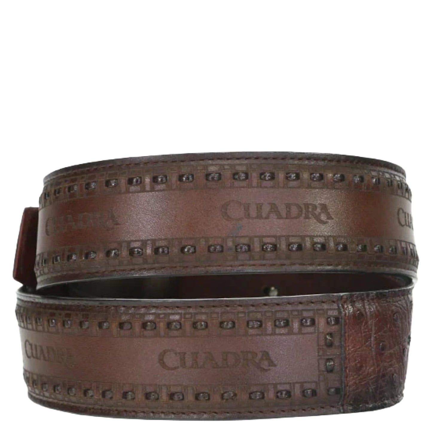 Cuadra Belt BC278 Avestruz Moroni Chestnut Brown