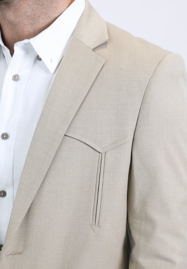 Platini Blazer/Saco Men Beige