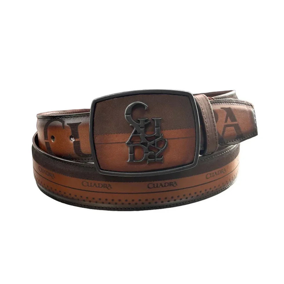 Cuadra Belt BC314 Brown Cowhide Laser