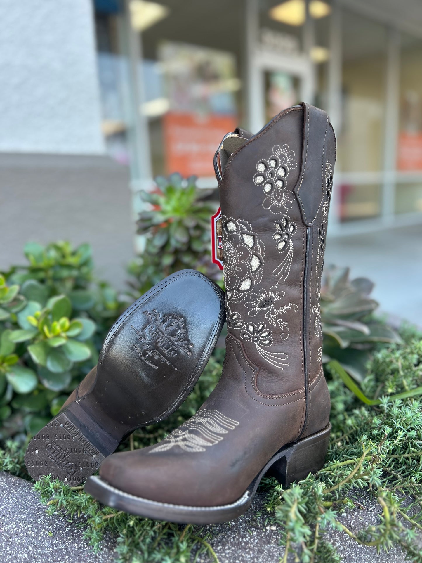 Potrillo Women 404 Laser Crazy Brown Glitter