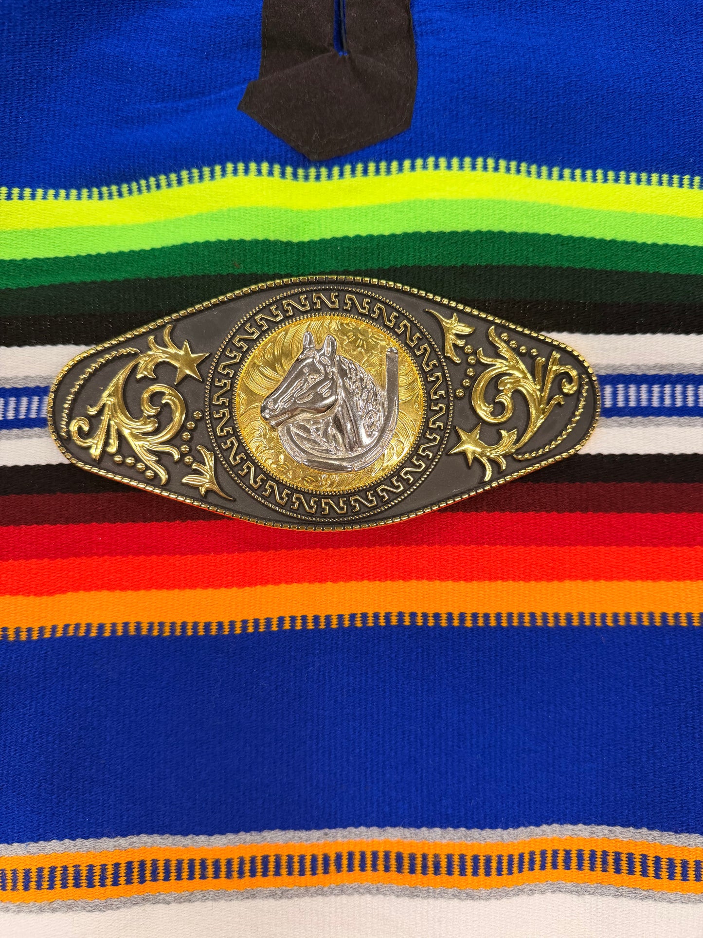 Oval Buckle Horse Head Horse Shoe