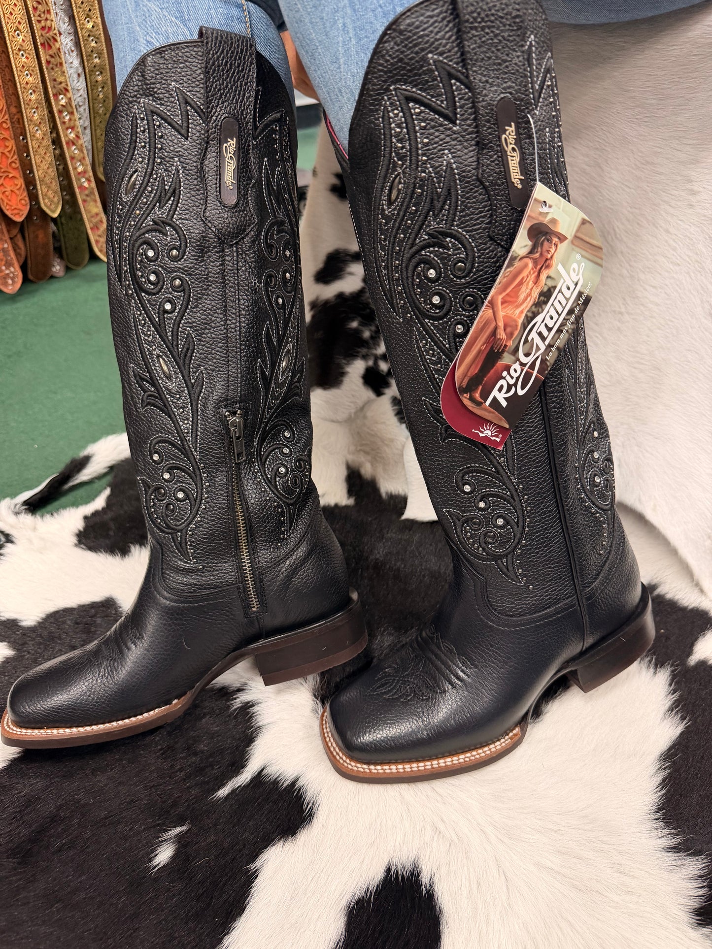 Rio Grande Women Tall Black Boot Gardenia