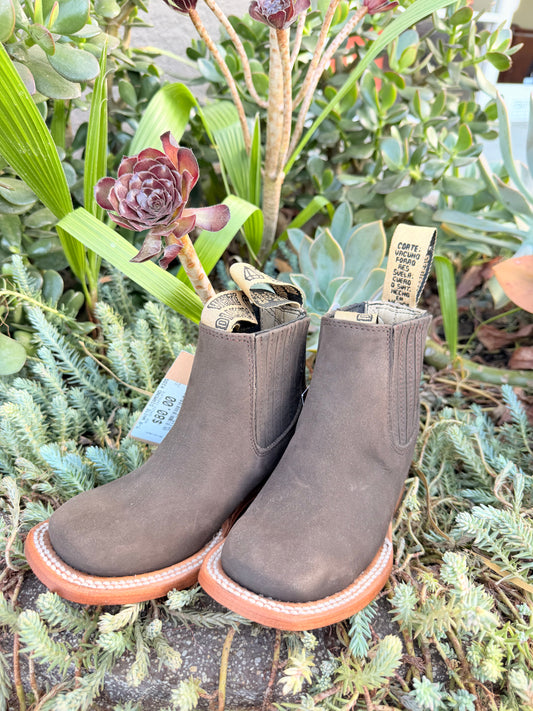 White Diamond Kids Botin Nobuck Brown