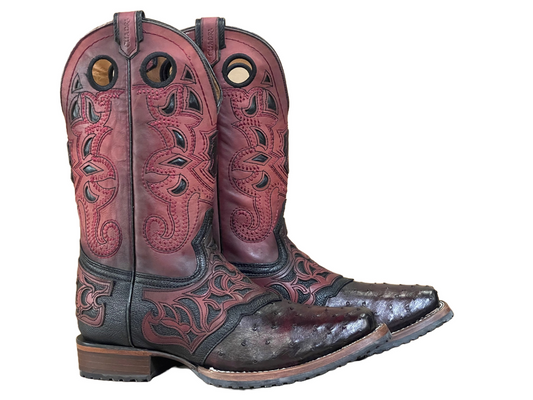 Cuadra Men 2I03A1 Avestruz Black Cherry Rodeo Urban